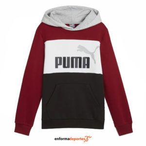 Sudadera junior PUMA ESS BLOCK HOODIE FL